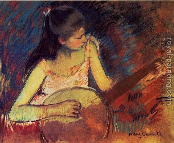 Mary Cassatt : Girl with a Banjo